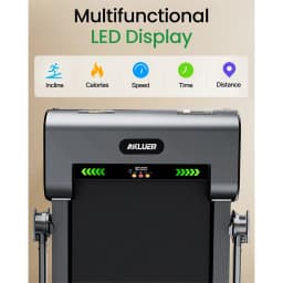 Akluer H1-B Under Desk Treadmill with 13% Auto Incline, 2.5HP Motor, 12km/h Speed, 100x40cm Running Area, 150kg Max Load, LED Display & Remote control, Remote control, touch panel, handle-bar control, Local delivery