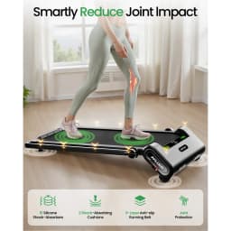 Akluer H1-B Under Desk Treadmill with 13% Auto Incline, 2.5HP Motor, 12km/h Speed, 100x40cm Running Area, 150kg Max Load, LED Display & Remote control, Remote control, touch panel, handle-bar control, Local delivery