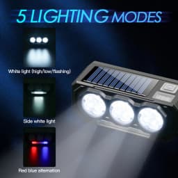 1/2X New Bicycle Lights Solar & USB Charging Bicycle Lights Waterproof Bike Headlight 120dB Bike Front Light Bicycle Accessories