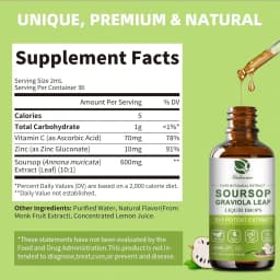 Lukaree Pure Soursop Graviola Leaf Drop with Cold Extractfor Immunity, Gut Health & Natural Energy Support Vegan Gluten-Free