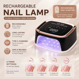 Rechargeable UV LED Nail Lamp Professional Cordless Gel Polish Drying Lamp For Manicure With Nail Care Tool Kit as Gift