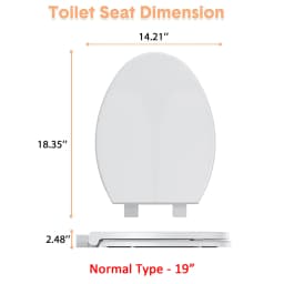 Toilet Seat (Optional Built-in Toddler Seat) Quiet Close, Non-Slip Bumpers White Potty Training Toilet Seat for Family Bathroom