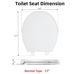 Toilet Seat (Optional Built-in Toddler Seat) Quiet Close, Non-Slip Bumpers White Potty Training Toilet Seat for Family Bathroom