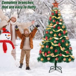 4/5/6/7/8FT Artificial Christmas Tree, Imitation Pine Needle Christmas Tree, Detachable Simulated Pine Needle Xmas Tree