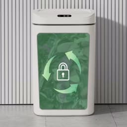 1 Pack Smart Motion Sensor Trash Can Touchless With Lid, Plastic Slim Compact Smart Garbage Bin, Minimalist Seamless Cover Low Voltage Operation Hygienic Waste Solution For Home Kitchen Bathroom Office Outdoor