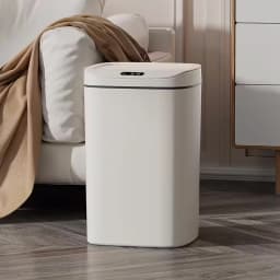1 Pack Smart Motion Sensor Trash Can Touchless With Lid, Plastic Slim Compact Smart Garbage Bin, Minimalist Seamless Cover Low Voltage Operation Hygienic Waste Solution For Home Kitchen Bathroom Office Outdoor