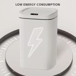 1 Pack Smart Motion Sensor Trash Can Touchless With Lid, Plastic Slim Compact Smart Garbage Bin, Minimalist Seamless Cover Low Voltage Operation Hygienic Waste Solution For Home Kitchen Bathroom Office Outdoor