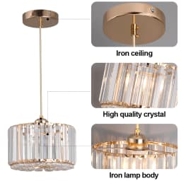 Modern Pendant Light Luxury Chandelier Led Crystal Ceiling Lamp Bedroom Lustre Dining Table Kitchen Island Fixtures Home Decor