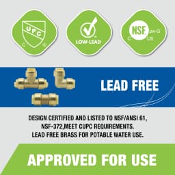 KING SMART 3/4" Coupling (8Pcs), Elbow (8Pcs), Tee (4Pcs) ; Push Fittting Combo; Lead Free Brass; 20Pcs/Case; 80523