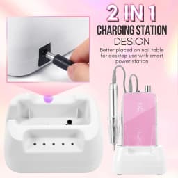 Makartt Professional Nail Drill, 35000RPM Rechargeable Efile with Coreless Motor, Nouvella Electric Nail Filer Machine