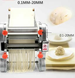 550W Electric Noodle Press Machine Stainless Steel Desktop Pasta Dumpling Maker Commercial Dough Roller Kneading Noodle Machine