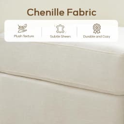 Chenille 360°Swivel Barrel Chair Upholstered Armchair Bedroom Apartment Reading Nook Cream White,Customized