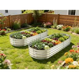 6 ft X 2 ft Raised Garden Bed Metal Elevated Planter for Vegetable Flower Herb 2pk