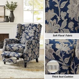 Wingback Upholstered Recliner Chair Push Back Lounge Living Room Home Theater Garden Customized