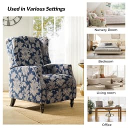 Wingback Upholstered Recliner Chair Push Back Lounge Living Room Home Theater Garden Customized
