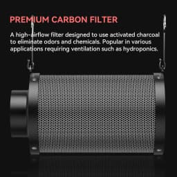4/ 6 Inch Air Carbon Filter Combo for Grow Tents - 99% Odor Elimination with Australian Virgin Charcoal, Reversible Flange