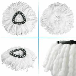 Easy Wring and Clean Floor Mop Turbo Microfibre 2in1 Replacement Refill Mop Head Accessory Home Cleaning Tools