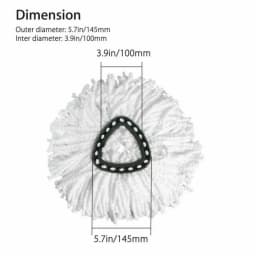 Easy Wring and Clean Floor Mop Turbo Microfibre 2in1 Replacement Refill Mop Head Accessory Home Cleaning Tools