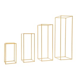 4pcs Metal Flower Stand 40cm,60cm,80cm,100cm Tall Gold Wedding Flower Stand for Wedding,Party, Events, Home Deco