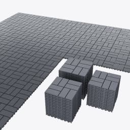 Plastic Interlocking Deck Tiles (84 Pack) - 12"x12" Outdoor Patio Flooring, Decking Tiles for Poolside, Backyard, Balcony