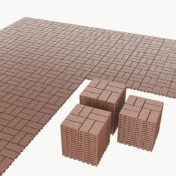 Plastic Interlocking Deck Tiles (84 Pack) - 12"x12" Outdoor Patio Flooring, Decking Tiles for Poolside, Backyard, Balcony