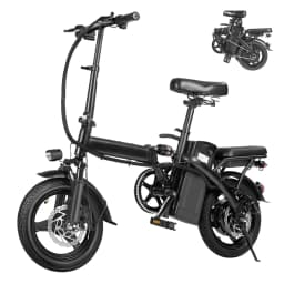 560W Adult Electric Bikes,24MPH,48V10.4AH Removable Battery,14inch Folding Electric Bike,Multi-Shock Absorption Electric Bicycle