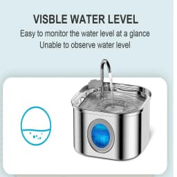 3.2L Stainless Steel Cat Water Fountain Automatic Cat Drinker Drinking Fountain For Cats Dogs Pet Water Dispenser Accessories