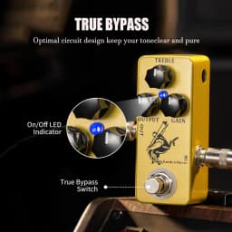 MOSKY Golden Horse Mini Overdrive Guitar Effect Pedal True Bypass Analog Circuit Dual Mode for Electric Guitar Bass