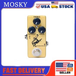 MOSKY Golden Horse Mini Overdrive Guitar Effect Pedal True Bypass Analog Circuit Dual Mode for Electric Guitar Bass