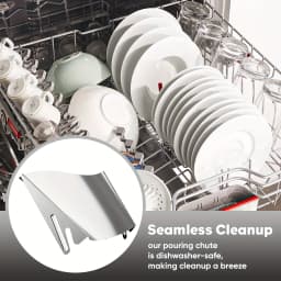 1pc Stainless Steel Pouring Chute Suitable For KitchenAid Mixer Bowl Accessoriesi, Dshwasher Safe, Sturdy and Durable