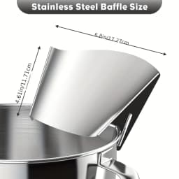 1pc Stainless Steel Pouring Chute Suitable For KitchenAid Mixer Bowl Accessoriesi, Dshwasher Safe, Sturdy and Durable
