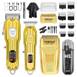 Professional Hair Clipper Kit Rechargeable Cordless Barber Kit and Hair Cutting Set Electric Foil Shavers and Beard Trimmers