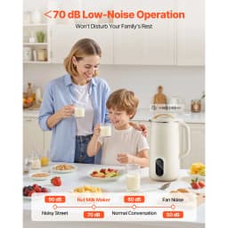 SucceBuy 8-in-1 Nut Milk Maker Soy Milk Maker with 180W Blending for Homemade Oat, Nut, Soy, Juice, Milkshake, Rice Cereal