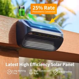Solar Wall Lamp Solar Fence Lights with Warm White RGB Modes For Backyard Patio Deck Railing Wall Outdoor Waterproof Decor Light
