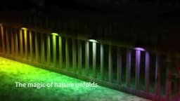 Solar Wall Lamp Solar Fence Lights with Warm White RGB Modes For Backyard Patio Deck Railing Wall Outdoor Waterproof Decor Light