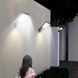 Solar Outdoor LED Wall Light Human Body Motion Sensor 3 Modes IP65 Waterproof Solar Garden Lamp Auto Charging Waterproof Outdoor Street Lantern for Yard Courtyard Garage Terrace Patio Home Exterior Decor Security Night Light Weatherproof Auto On Off Outdo
