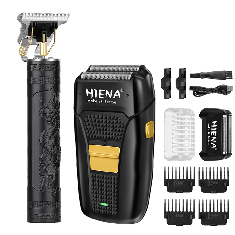 Cordless Hair Clippers for Men, Self Haircut Kit for Men Electric Clippers and shaver Grooming Rechargeable Beard Trimmer with Adjustable Blade & LCD Display Indicator light Hair Cutting Tools for Home use
