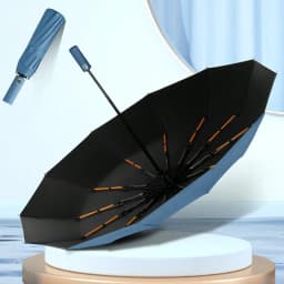1pc Fully Automatic 24-Rib Windproof Compact Folding Umbrella, Dual Use Sunshade & Rainproof, Reinforced Multi-Function Travel Umbrella,Spring Summer Picks,Brides Maid Gifts,Room,Bedroom Decor,Beach,Travel,For Men,For Women,Vacation,Cute Stuff,Mother's