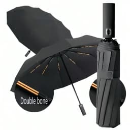 1pc Fully Automatic 24-Rib Windproof Compact Folding Umbrella, Dual Use Sunshade & Rainproof, Reinforced Multi-Function Travel Umbrella,Spring Summer Picks,Brides Maid Gifts,Room,Bedroom Decor,Beach,Travel,For Men,For Women,Vacation,Cute Stuff,Mother's