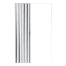 PVC Accordion Folding Door 48/60x80in, Interior Bifold Closet Door with Handle Latch and Full Installation Hardware