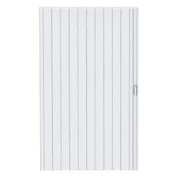 PVC Accordion Folding Door 48/60x80in, Interior Bifold Closet Door with Handle Latch and Full Installation Hardware