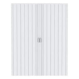 PVC Accordion Folding Door 48/60x80in, Interior Bifold Closet Door with Handle Latch and Full Installation Hardware