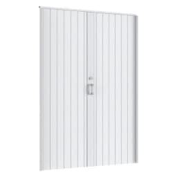 PVC Accordion Folding Door 48/60x80in, Interior Bifold Closet Door with Handle Latch and Full Installation Hardware