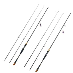 BIUTIFU Spinning Casting 2Tips Fishing Rods 1.8m 1.98m 2.1m 2.25m 2.4m 2.55m 2.7m Fuji Guide 2 Sections T1000 Carbon Baitcasting 7-80g Lure Bass Pike Fast Surf Pole