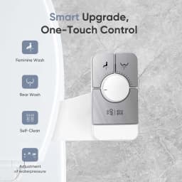 Bidet Attachment for Toilet - Ultra-Slim Self Cleaning Fresh Cold Water Sprayer Bidets for Existing Toilets Seat Baday Beday Badette Bedette with Dual Nozzle for Feminine and Posterior Wash