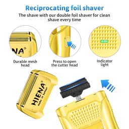 HIENA Hair Cutting Kit with LED Display USB, Gifts for Men Hair Clippers Set for Men Professional Barber Kit for Hair Cutting Cordless Rechargeable Clippers and Trimmers Set