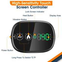 Heated Shoulder Massager Wrap Electric Vibration Massage Support Strap Smart LED Display Cordless Heating Pad Muscle Relaxation