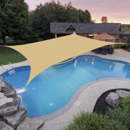 4x6m Rectangle Sun Shade Sail, Outdoor Patio Sunshade Sail, Sun Shade Sail For Backyard, Garden, Porch