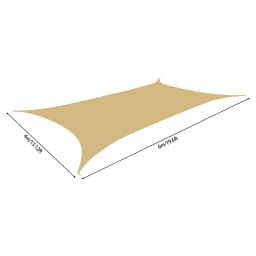4x6m Rectangle Sun Shade Sail, Outdoor Patio Sunshade Sail, Sun Shade Sail For Backyard, Garden, Porch