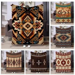 Flannel Throw Blanket Ethnic Patterns Print Blanket Super Soft Cozy Sofa Nap Blanket Home Blanket Perfect Home Gift for Her